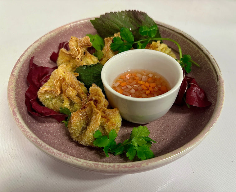 PORK, VERMICELLI AND SHIITAKE FRIED DUMPLINGS