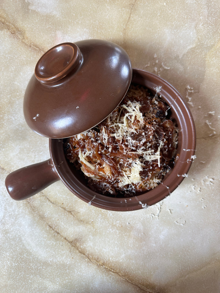 French Onion Chicken & Rice Claypot