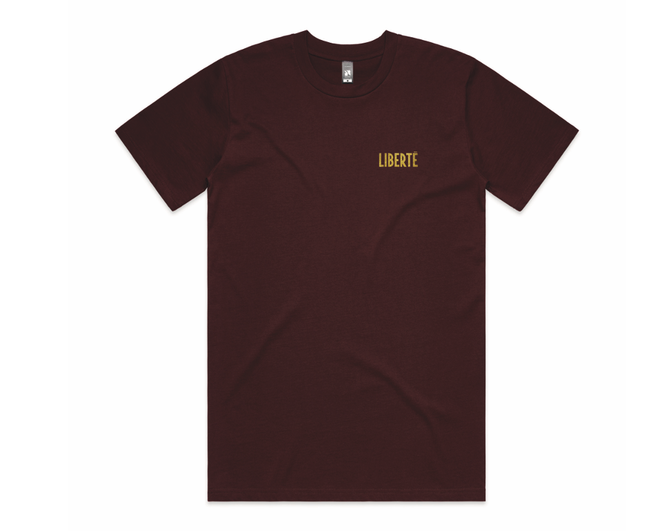 LIBERTE / GOLD EMBROIDED TEE